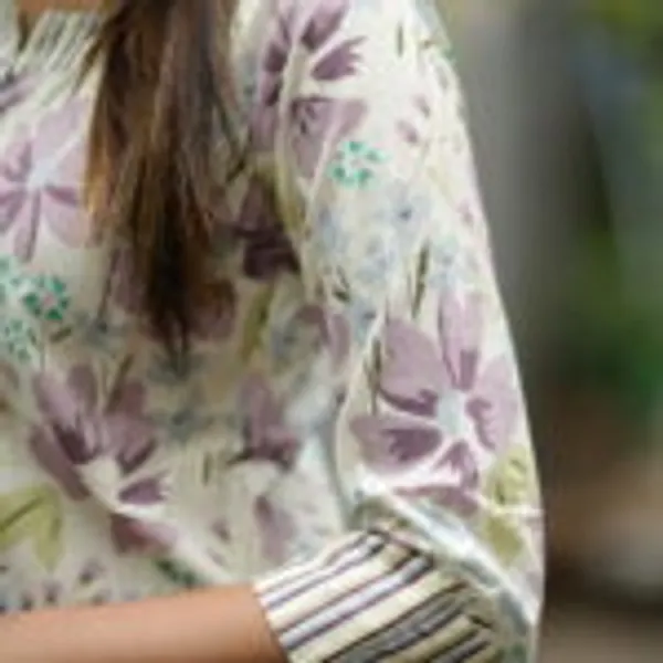 White_And_Purple_Cotton_Premium_And_Fancy_Design_Kurta_Set_For_Women