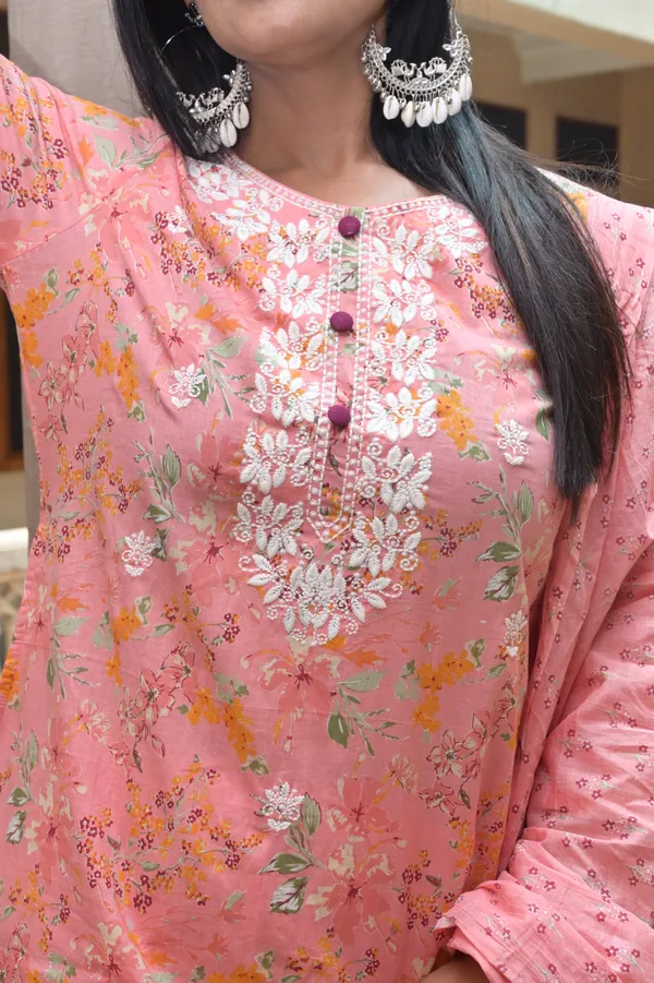 Peach_Cotton_Premium_And_Fancy_Design_Kurta_Set_For_Women