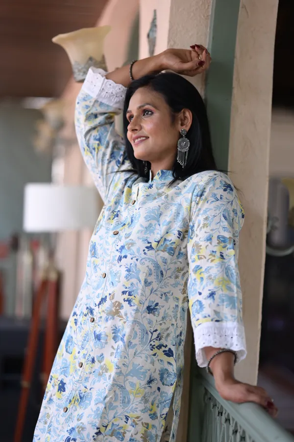 Blue_And_White_Cotton_Premium_And_Fancy_Design_Kurta_Set_For_Women