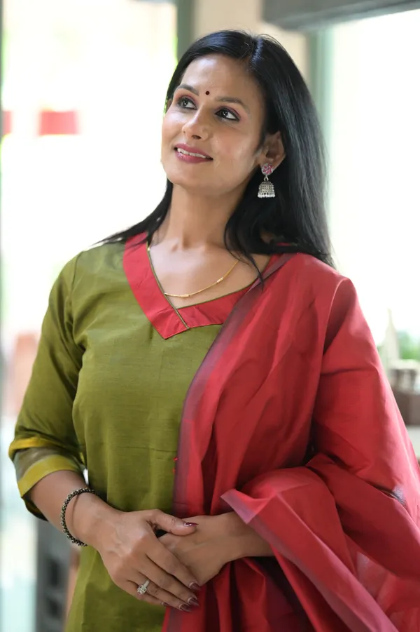 Mehendi_Green_Pchampally_Kurta_Set_For_Women