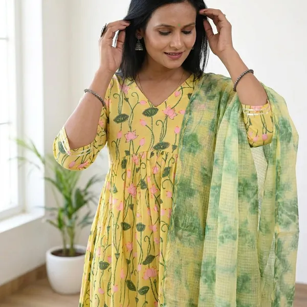 Lemon_Yellow_Cotton_Premium_And_Fancy_Design_Kurta_Set_For_Women