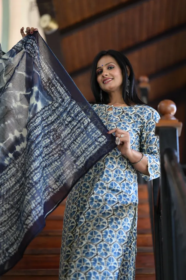 Indigo_Cotton_Premium_And_Fancy_Design_Kurta_Set_For_Women