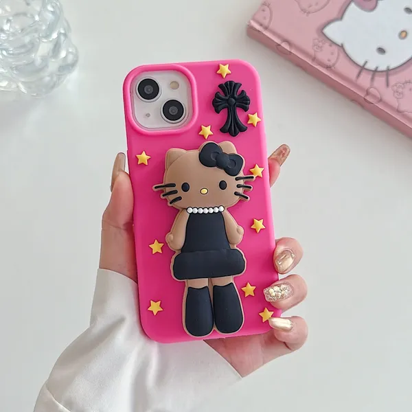 Cute_Character_iPhone_Case_with_3D_Doll_-_Hot_Pink_Pack_Of_3