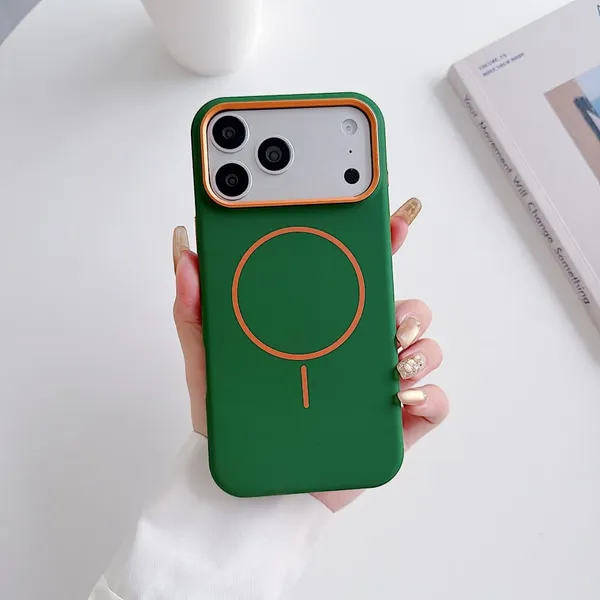 MagSafe_Compatible_iPhone_Case_with_Camera_Slider_-_Green_with_Gold_Accent_Pack_Of_3