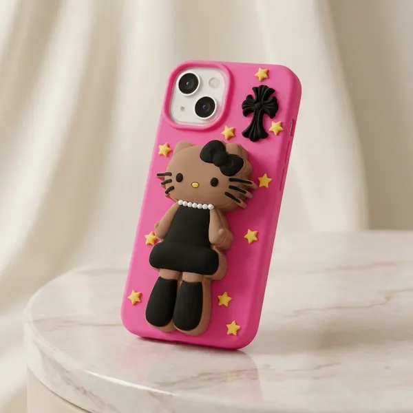 Cute_Character_iPhone_Case_with_3D_Doll_-_Hot_Pink_Pack_Of_3