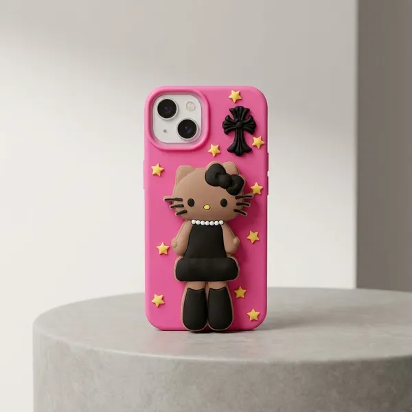 Cute_Character_iPhone_Case_with_3D_Doll_-_Hot_Pink_Pack_Of_3
