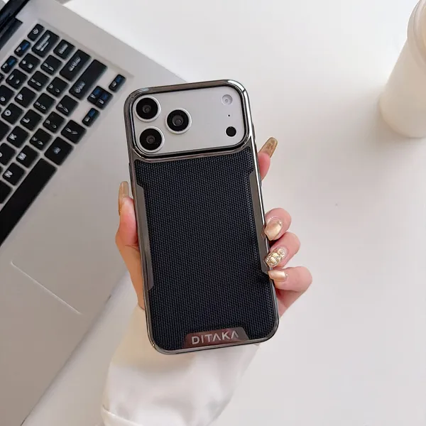 DITAKA_Textured_Fabric_Phone_Case_with_Camera_Protection_Pack_Of_3