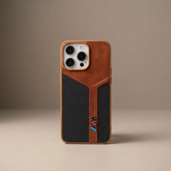 Premium_Brown_&_Black_Leather_Textured_Phone_Case_with_Card_Slot
