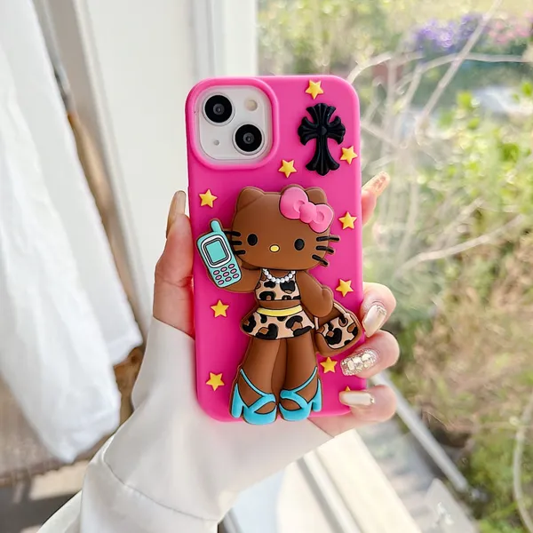 Trendy_Pink_Hello_Kitty_Character_iPhone_Case_with_3D_Design_Pack_Of_3