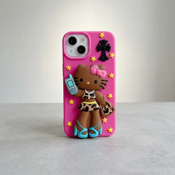 Trendy_Hello_Kitty_Character_Phone_Case_with_3D_Design_-_Pink_Pack_Of_3