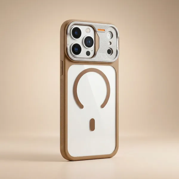 Transparent_MagSafe-Compatible_Phone_Case_with_Camera_Protection_-_Beige_Gold_Trim_Pack_Of_3