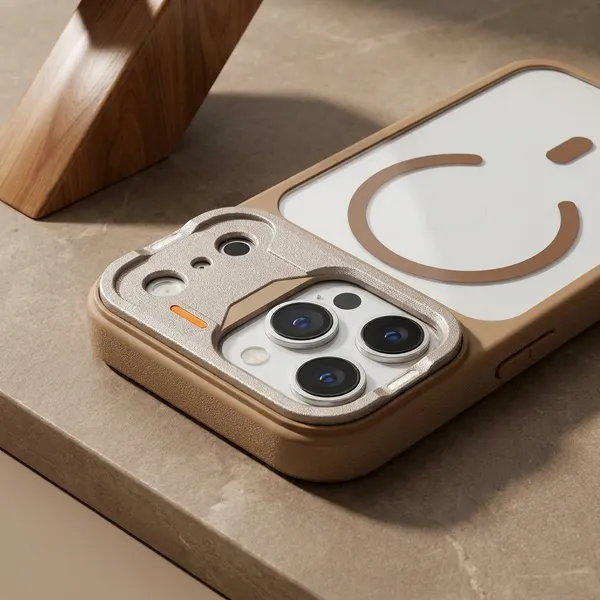 Transparent_MagSafe-Compatible_Phone_Case_with_Camera_Protection_-_Beige_Gold_Trim_Pack_Of_3