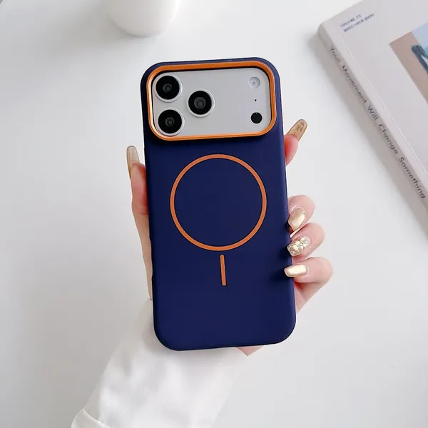MagSafe_Compatible_Phone_Case_with_Camera_Protection_-_Navy_Blue_&_Orange_Pack_Of_3