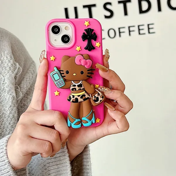 Trendy_Hello_Kitty_Character_Phone_Case_with_3D_Design_-_Pink_Pack_Of_3