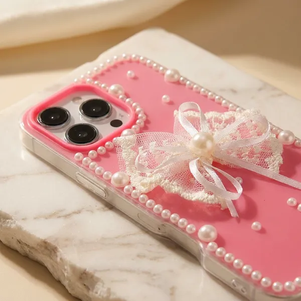 Pink_Pearl_Bow_Decorated_Phone_Case_for_iPhone_Pack_Of_3