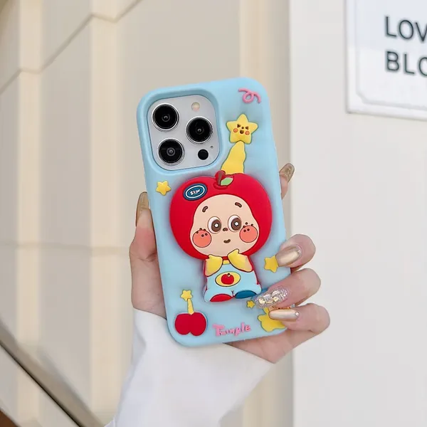 Cute_Cartoon_Character_Phone_Case_with_3D_Stand_-_Soft_Silicone_Back_Cover_for_iPhone_Pack_Of_3
