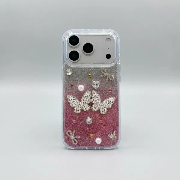 Glitter_Liquid_Butterfly_Phone_Case_with_Card_Slot_Pack_Of_3