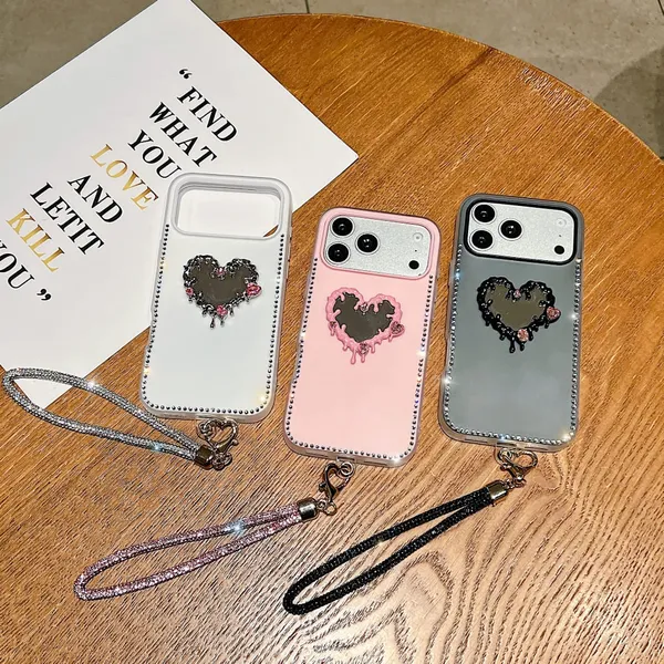 Dripping_Heart_Phone_Case_with_Rhinestone_Border_and_Wrist_Strap