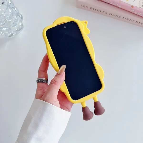 Keep_It_Shining_Yellow_Cartoon_Character_Silicone_Phone_Case_with_3D_Dangling_Legs_Pack_Of_3