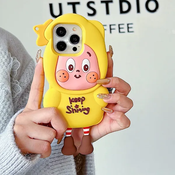 Cute_Yellow_Character_iPhone_Case_with_3D_Arms_and_Legs_Pack_Of_3