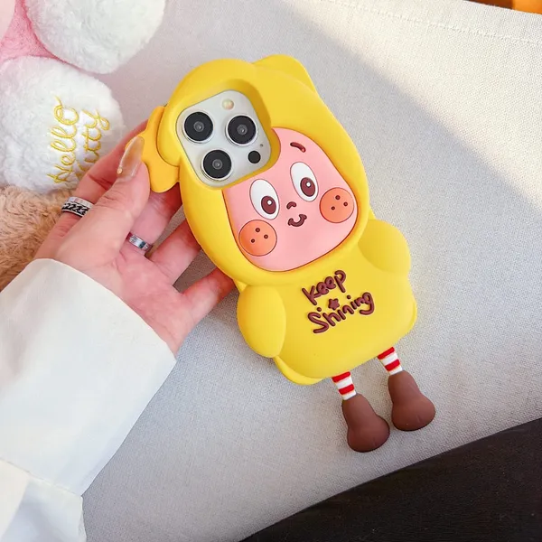 Cute_Yellow_Character_iPhone_Case_with_3D_Arms_and_Legs_Pack_Of_3