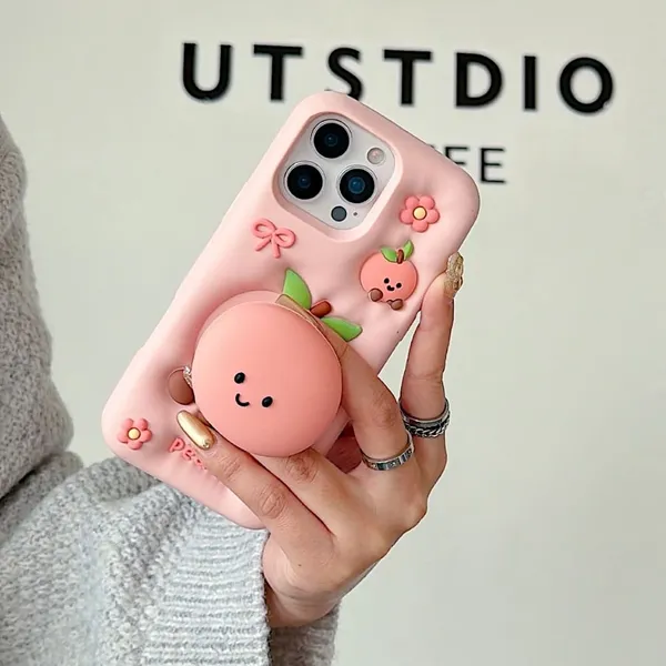 Cute_Peach_Phone_Case_with_3D_Fruit_Design_Pack_Of_3