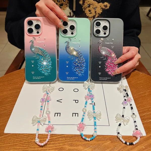 Peacock_Jeweled_Phone_Case_with_Gradient_Design_and_Charm_Strap_Pack_Of_3