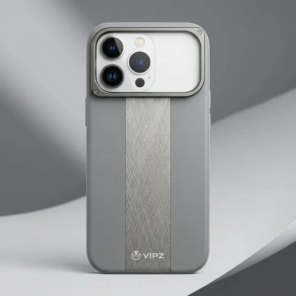 Premium_Phone_Case_with_Textured_Fabric_Strip_-_Grey