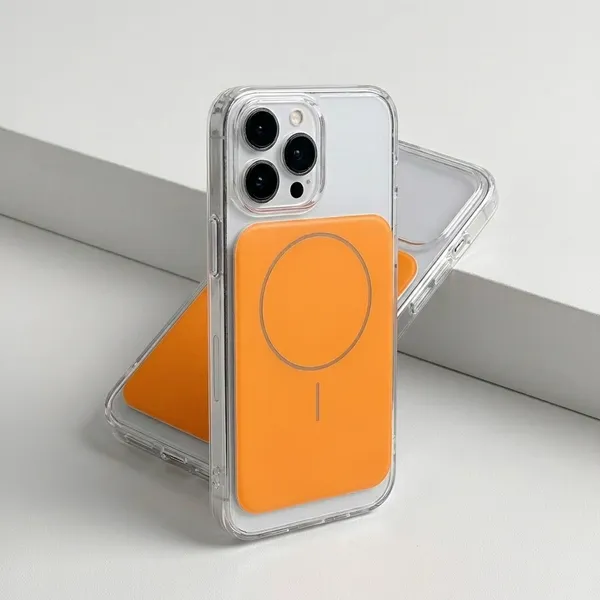 Clear_MagSafe_Compatible_Phone_Case_with_Orange_Card_Holder_Pack_Of_3