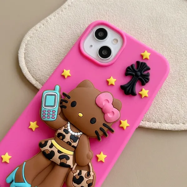 Trendy_Pink_Hello_Kitty_Character_iPhone_Case_with_3D_Design_Pack_Of_3