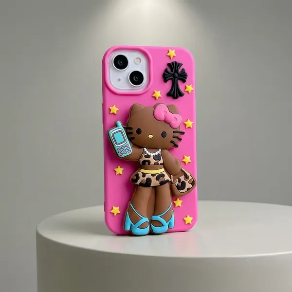 Trendy_Pink_Hello_Kitty_Character_iPhone_Case_with_3D_Design_Pack_Of_3