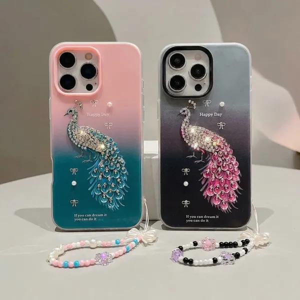 Peacock_Jewel_Phone_Case_with_Beaded_Wrist_Strap_-_Gradient_Design_for_iPhone_Pack_Of_3