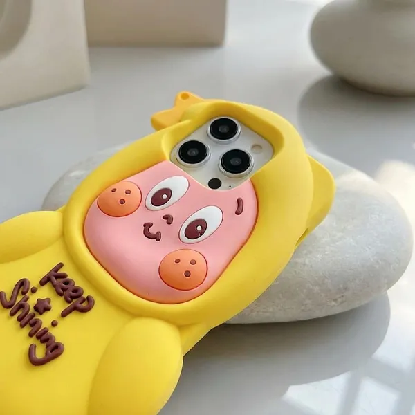 Keep_It_Shining_Yellow_Cartoon_Character_Silicone_Phone_Case_with_3D_Dangling_Legs_Pack_Of_3