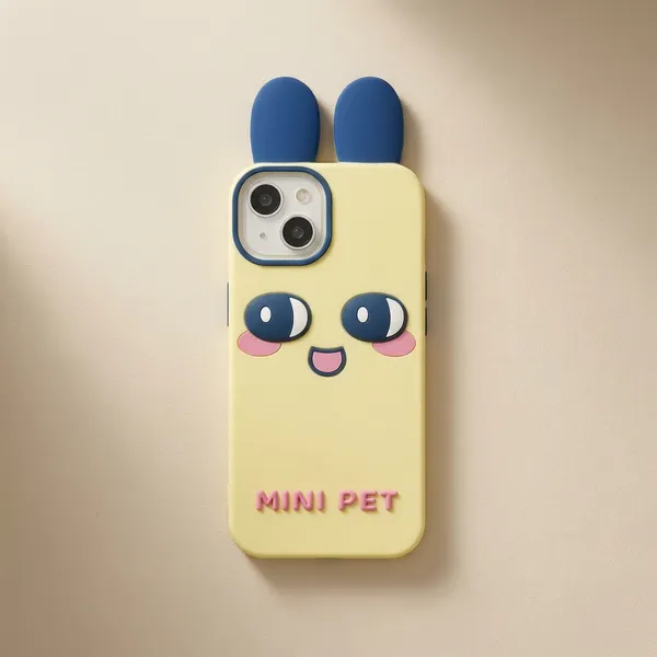 Mini_Pet_Character_Phone_Case_with_Bunny_Ears_(Yellow)_Pack_Of_3