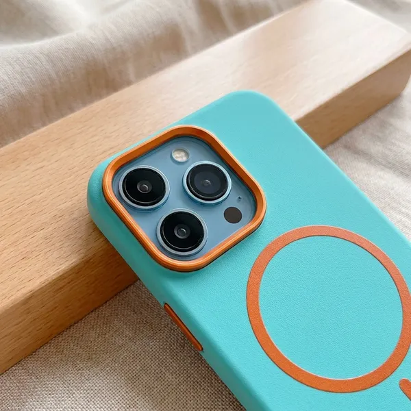 MagSafe_Compatible_Phone_Case_with_Camera_Slider_-_Tiffany_Blue_&_Orange_Pack_Of_3