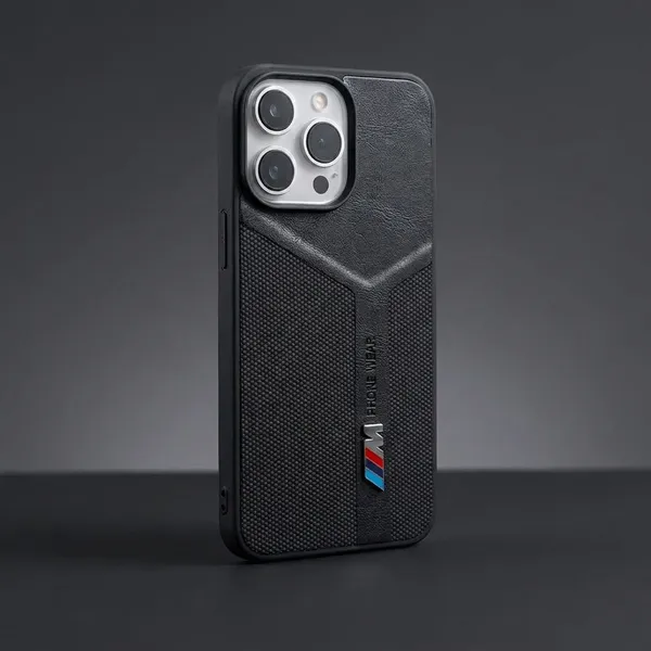 BMW_M_Sport_iPhone_Case_with_Card_Holder_-_Black_Leather_Texture_Pack_Of_3