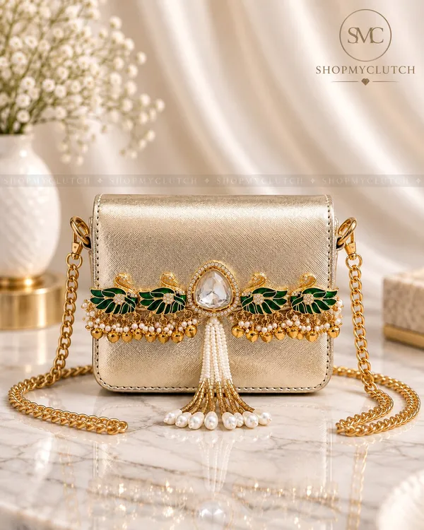 Emerald_pearl_Royal_Mini_Bag|Crossbody_Bag|Dual_Sling