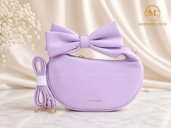 Pastel_Lavender_Bow_Shoulder_Bag_With_Strap