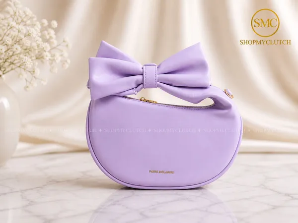 Pastel_Lavender_Bow_Shoulder_Bag_With_Strap