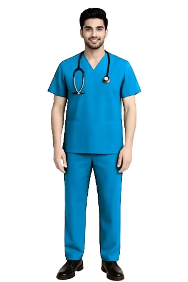 Medical_Scrubs_Set_For_Men_Professional_Healthcare_Uniform_With_V_Neck_Top_And_Pants