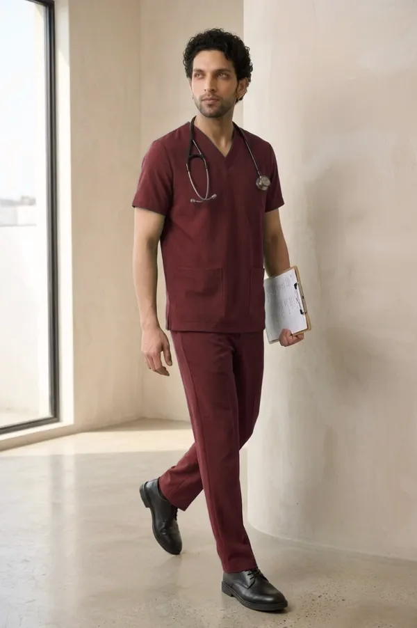Maroon_Scrub_Suit_For_Men