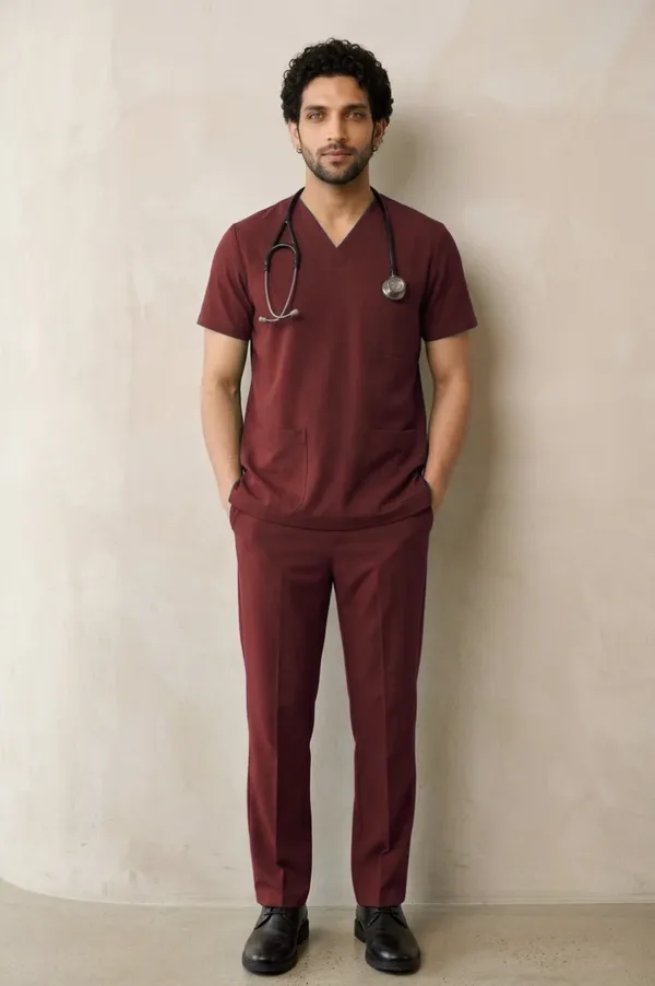 Maroon_Scrub_Suit_For_Men