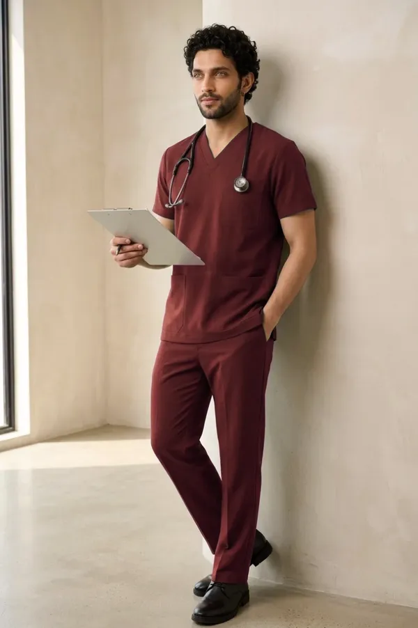 Maroon_Scrub_Suit_For_Men