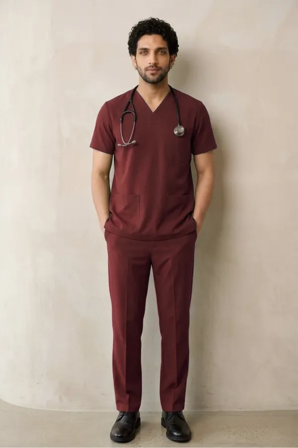 Maroon_Scrub_Suit_For_Men