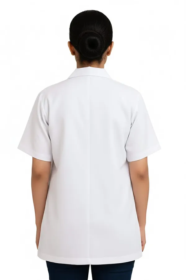 Half_Sleeve_White_Lab_Coat_For_Women_Professional_Medical_Apron