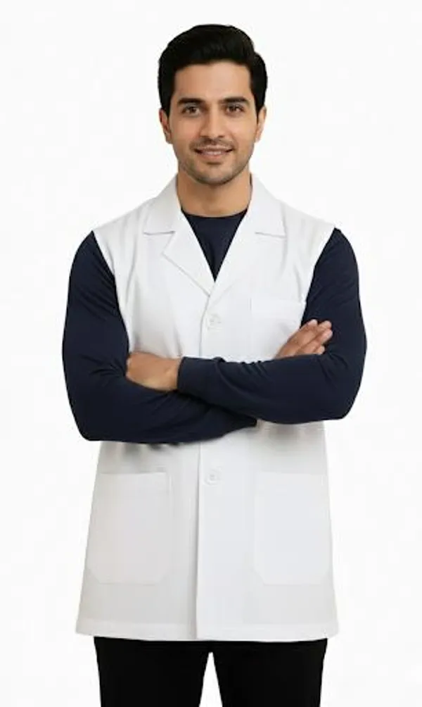 White_Sleeveless_Lab_Coat
