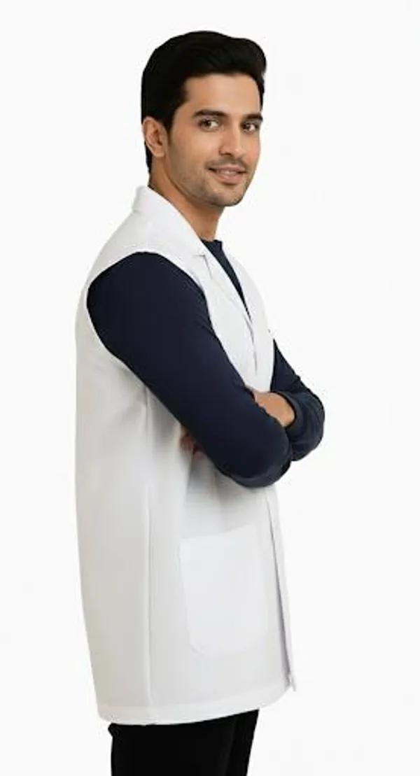 White_Sleeveless_Lab_Coat