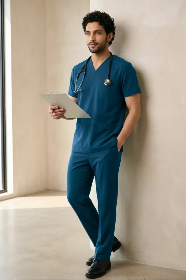 Peacock_Blue_Scrub_Suit_For_Men