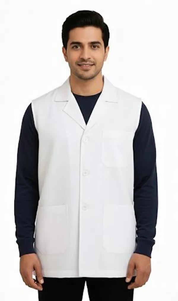 White_Sleeveless_Lab_Coat