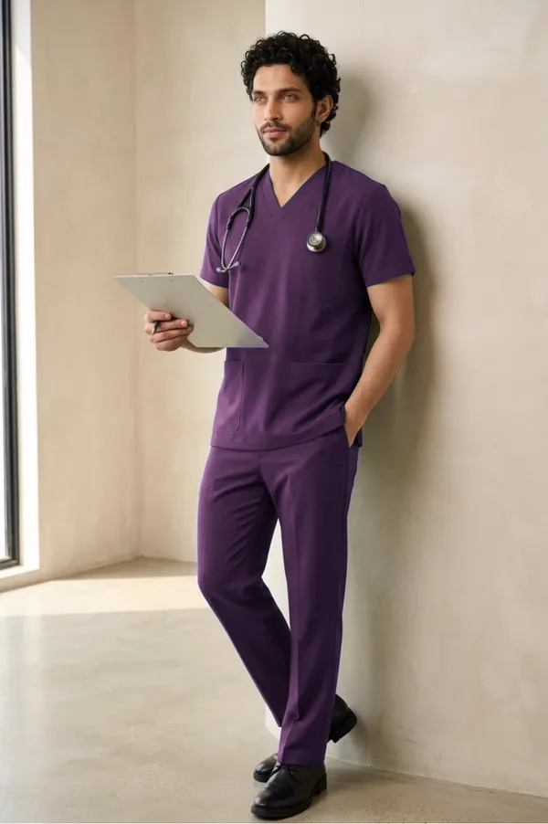 Wine_Scrub_Suit_For_Men